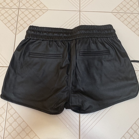 Dynamite Midrise Faux Leather Drawstring Shorts XS - Picture 2 of 2